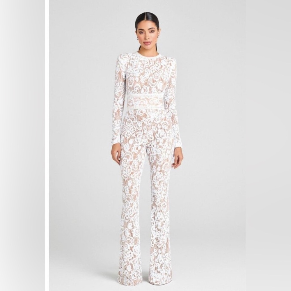 Nadine Merabi - Bella White Jumpsuit NWT M